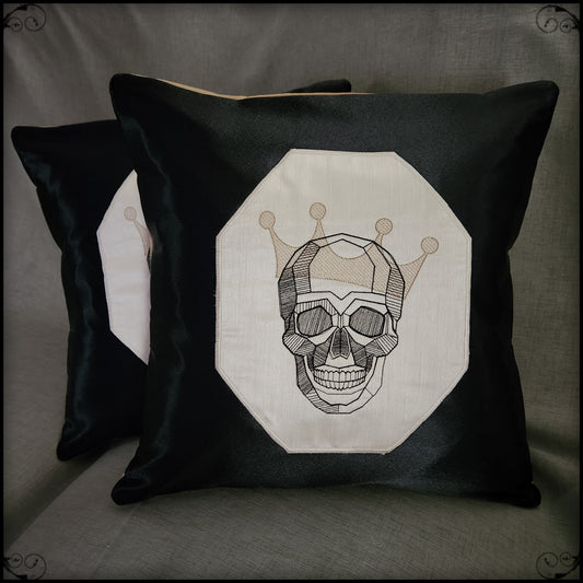 "King of All I Survey" Skull Pillow Set