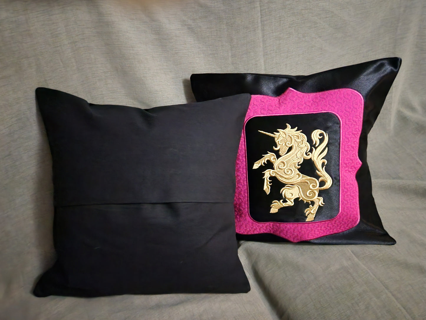 Hot Pink Unicorn Pillow Set